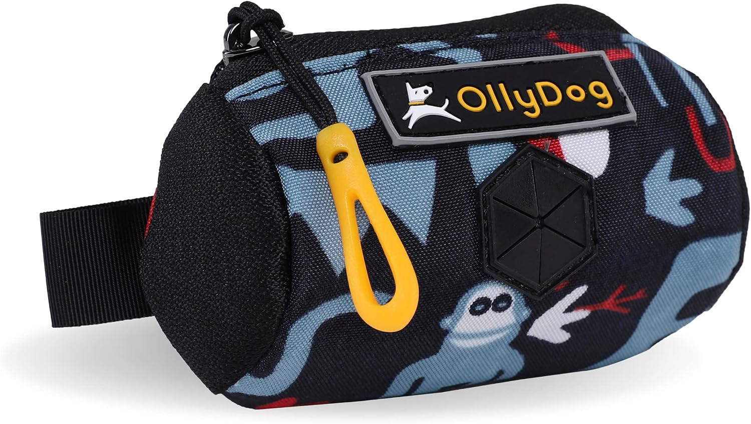 OllyDog Scoop Pick Up, Dog Poop Bag Holder Leash Attachment, Fits on Any Dog Leash, Durable, Water Resistant, Lightweight, Compact Size, Fits All Standard Poop Pick-Up Rolls (Monkey Business) (1050-0700-903)