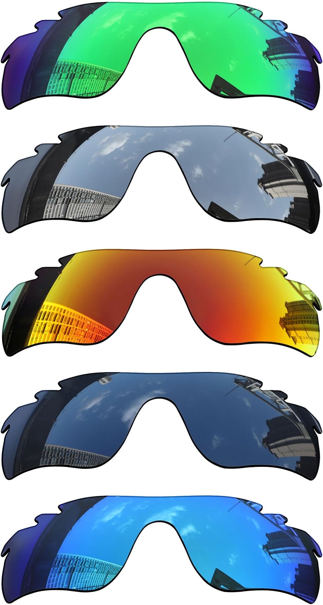 5 Pieces Polarized Replacement Lenses for Oakley RadarLock Path Vented Sunglasses, Perfectly Fit, Shatterproof, Anti-scratch, Value Pack