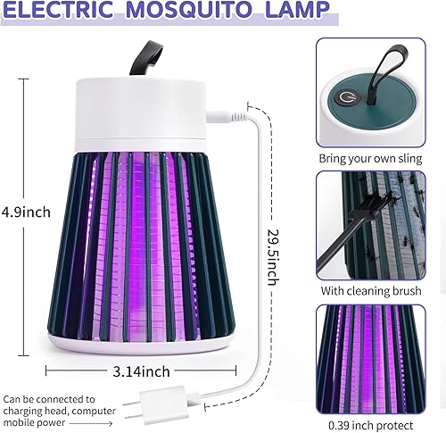 Miniatura 3 de Bug Zapper - Atrapa insectos eléctrico UV para moscas, lámpara trampa para moscas, mosquitos, mosquitos y otras plagas voladoras pequeñas a grandes