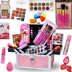 Realizzi Maleta De Maquiagem Infantil Completa Princesinha C/Unhas Paleta Conjunto de Pinceis