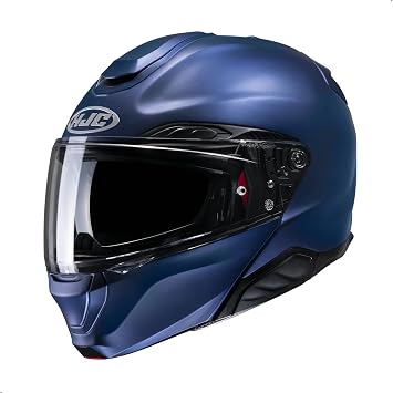 HJC RPHA 91 Solid Modular Motorcycle Helmet with HJ-37 Pinlock Shield, DOT Approved Semi Flat Metallic Blue, Small