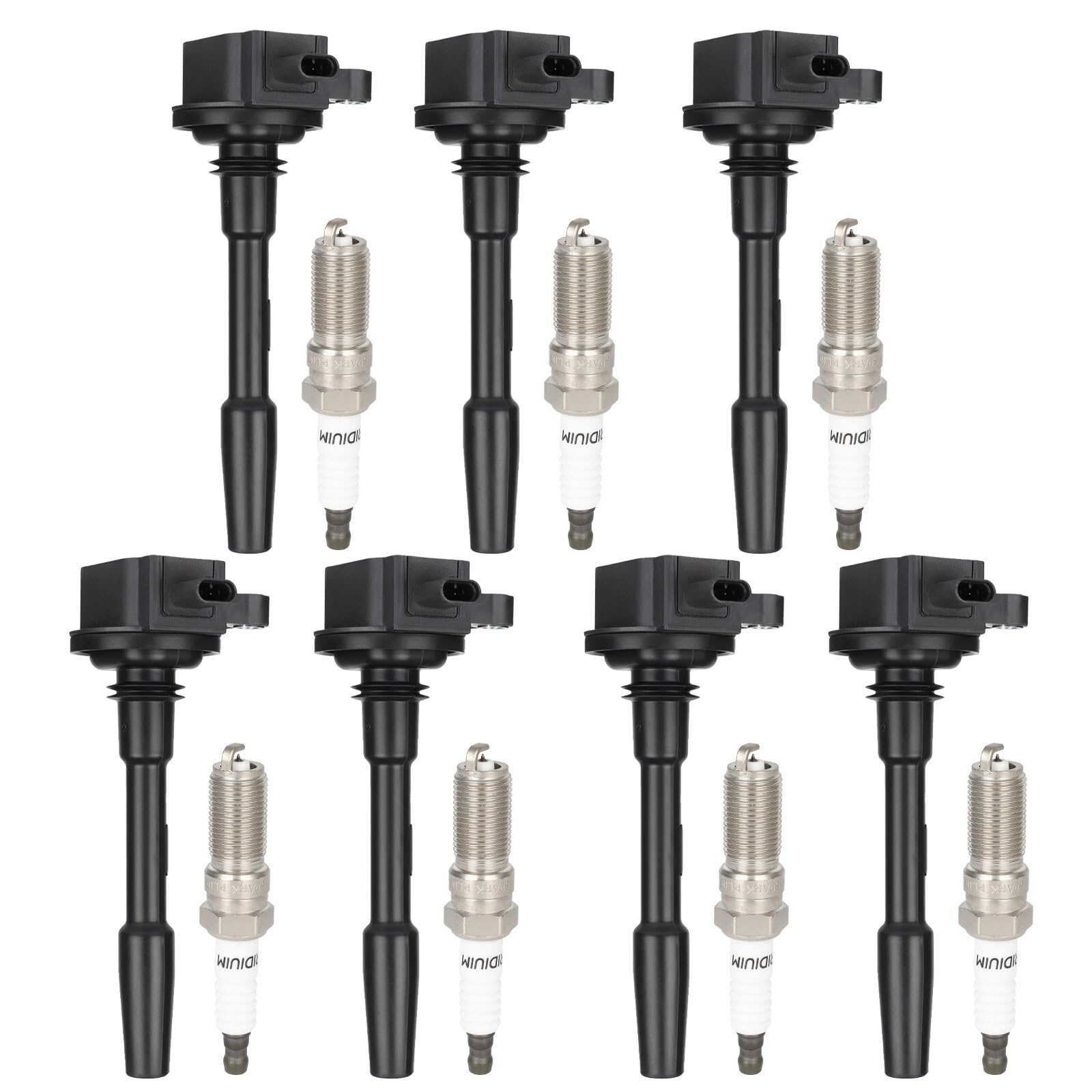 ECCPP 7 Ignition Coils with 7 Iridium Spark Plugs Kit for Ford F150 5.0L