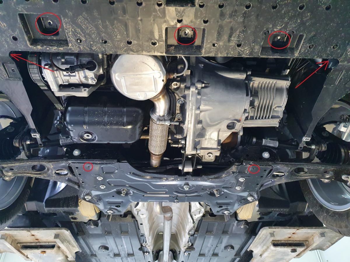 Protezione inferiore motore in metallo compatibile con Opel Corsa F (2019-2025)