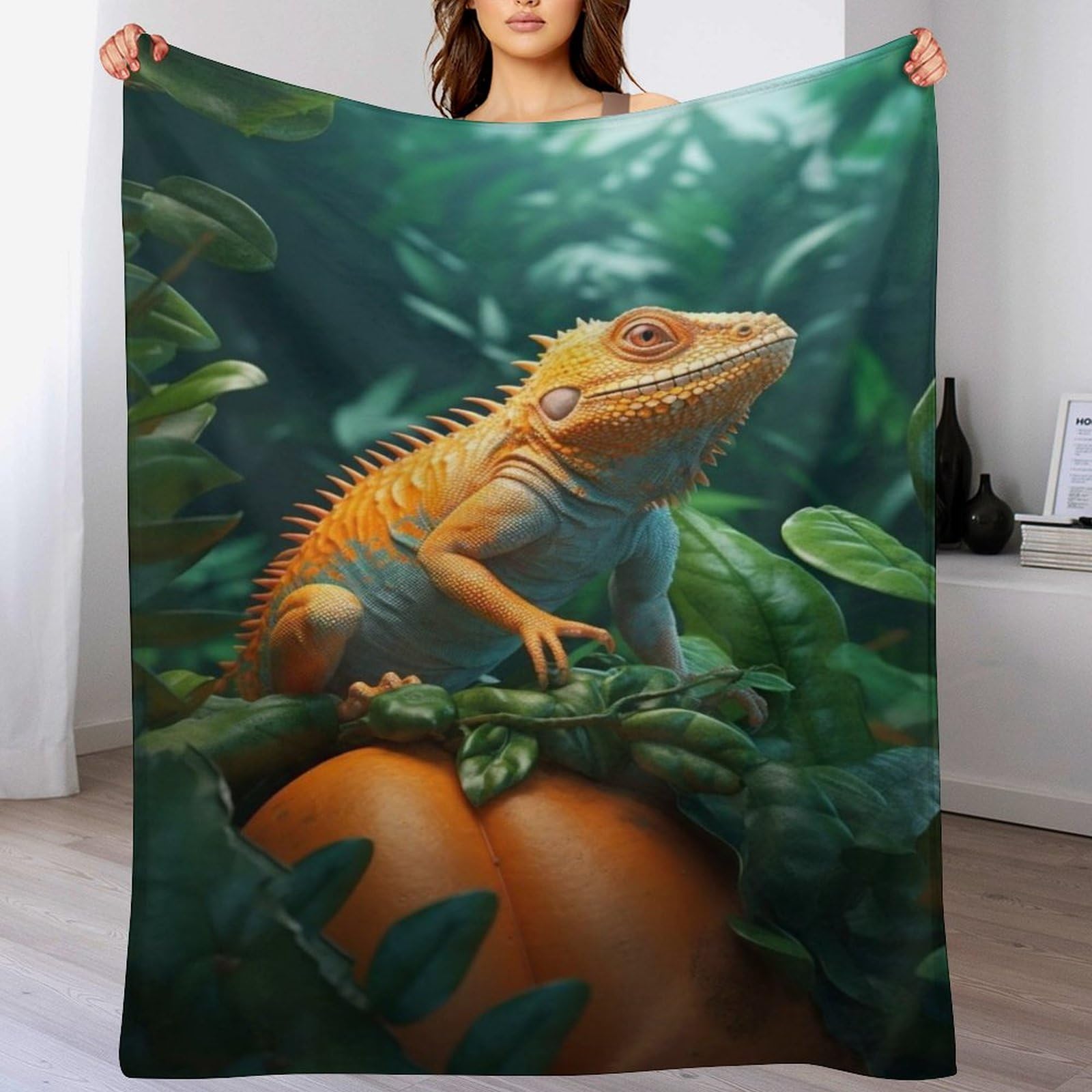 Manta de franela de camaleón 180x200 cm suave para sofá