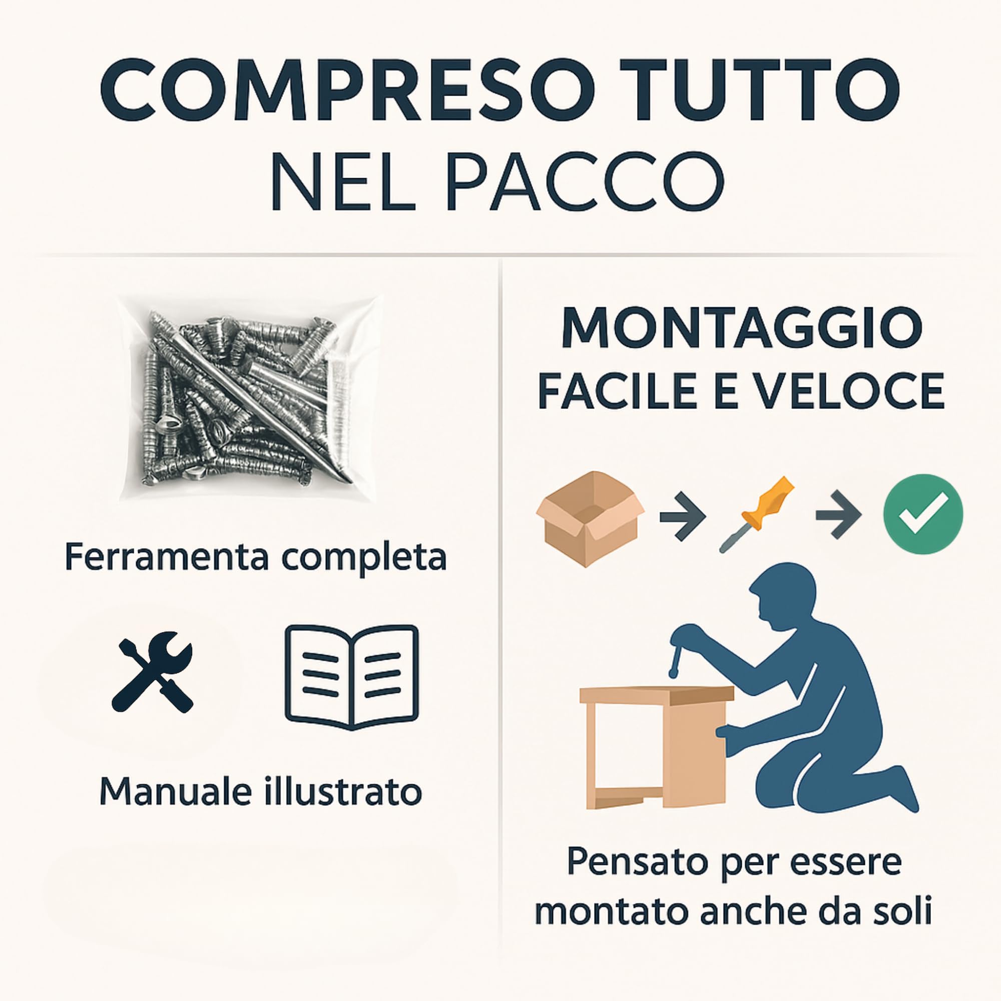 Web Convenienza Madia con Ante e Cassetti Made in Italy – Credenza Contenitore Collezione Riviera per Soggiorno Cucina Ingresso Sala da Pranzo Mobile Design moderno (Cashmere/Mercure, 180cm)