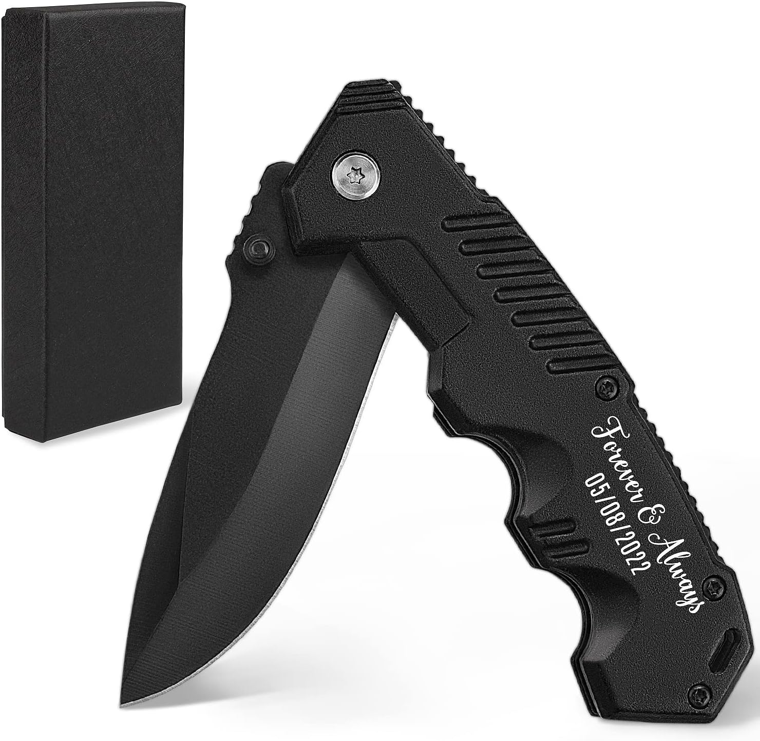Engraved Pocket Knife For Him, You are my sunshine, Pocket Knife for Men with 6 Functions, LED Light, Fire Starter, Bottle Opener,Seat Belt Cutter,Glass Breaker