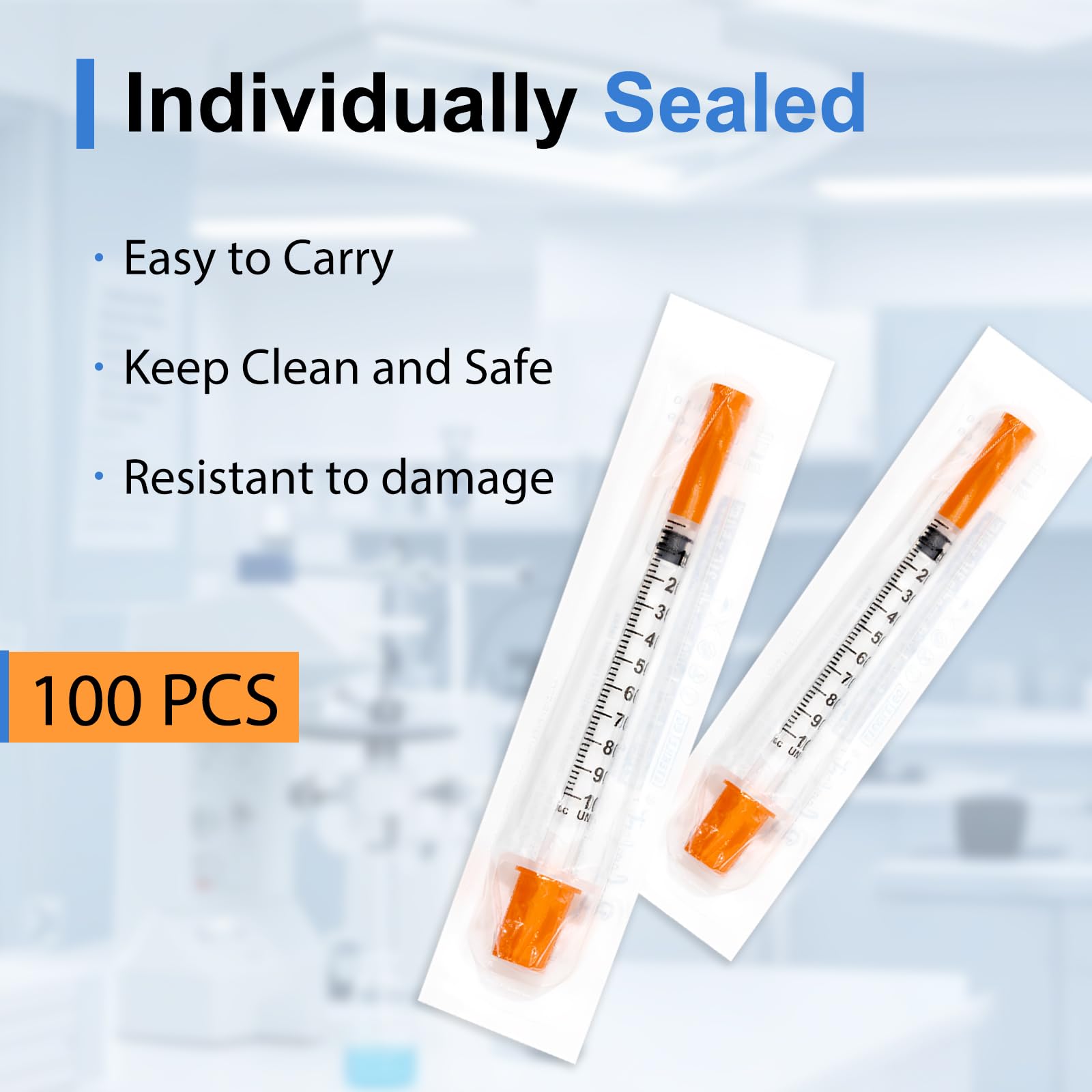1ML Disposable Syringes 30G 5/16" (8mm) Individually Wrapped 100 Pack Lab Supplies Dispensing Scientific Supplies(100PACK 1CC 30G 5/16") — Amazon image 5