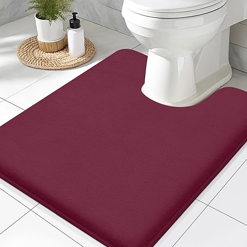 Miniatura 139 de Smiry Tapete de baño de espuma viscoelástica de 24 x 16 pulgadas, extra suave y absorbente, antideslizante, lavable para suelo, ducha y bañera,