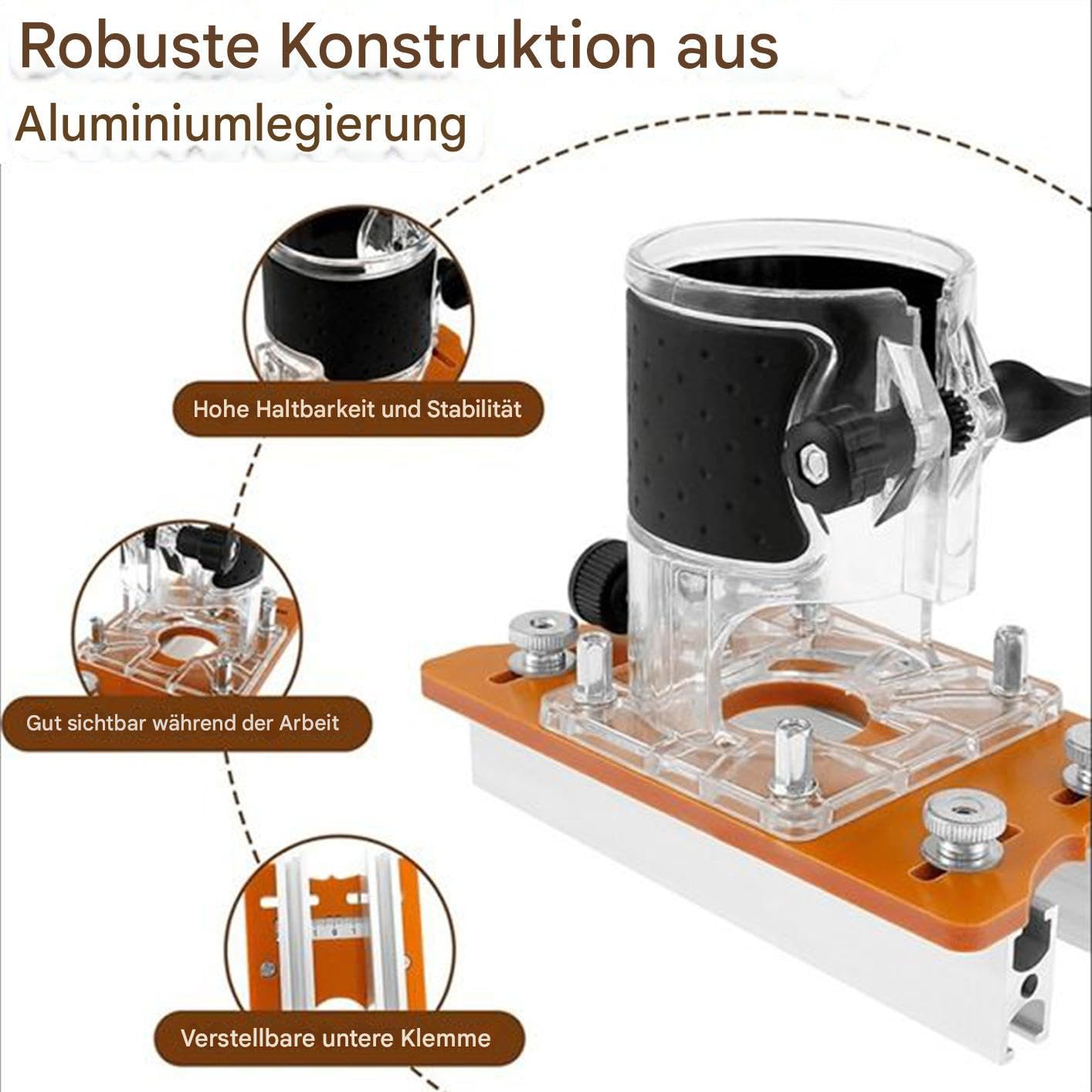 Holzfräser Trimmer,2-in-1 Multifunktionales Einstellbares Nutwerkzeug,Cutter Aus Bakelit Mit Rolle Locator Und Verbinder Werkzeug | Für Heimwerken Holzarbeiten Reparatur Hobby Basteln Schrankbau Möbel