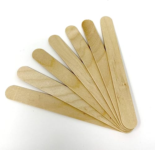 Miniatura 4 de P&P - Depresores de lengua sin químicos, palitos de madera para manualidades, 6 pulgadas de largo, abedul natural quirúrgico médico de alto grado