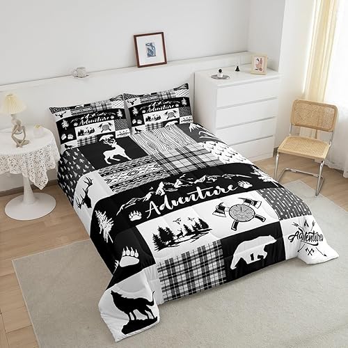 Miniatura 56 de Castle Fairy Juego de edredón de elefante de dibujos animados, tamaño individual, juego de edredón Kawaii de animales salvajes para niños y niños