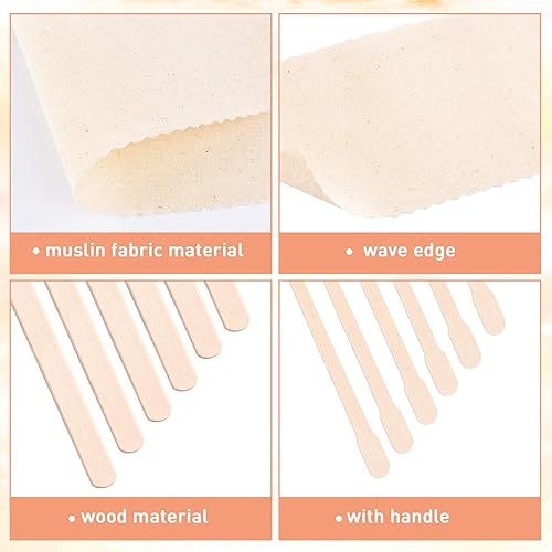 Miniatura 3 de Maitys Kit de depilación: 250 piezas de tiras y palos de muselina para depilación corporal y facial para mujeres y hombres