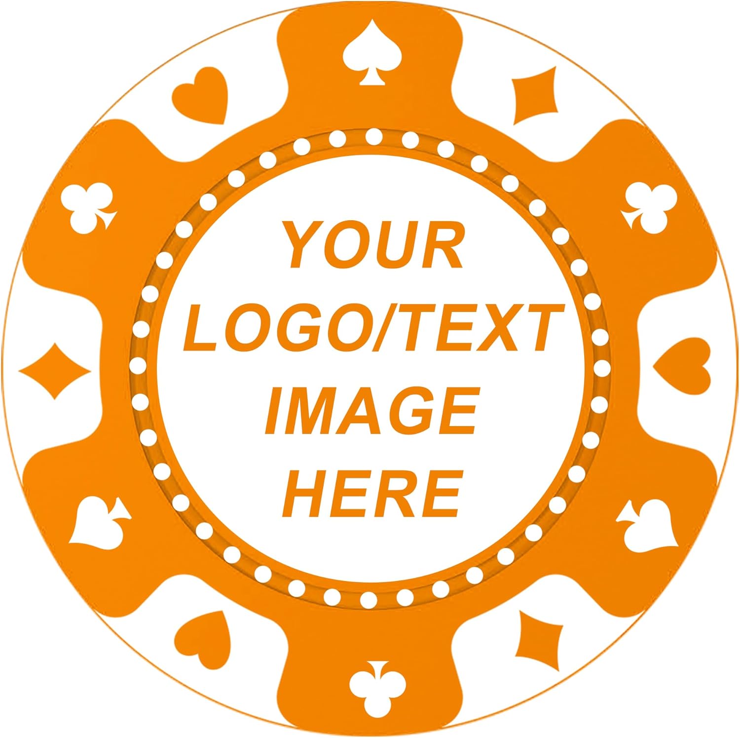 100 Custom Plastic Poker Chips,Double Sided Full Color Print Your Personalized Text and Image, Game Tokens for Bars, Party, Poker Games, Casino Night