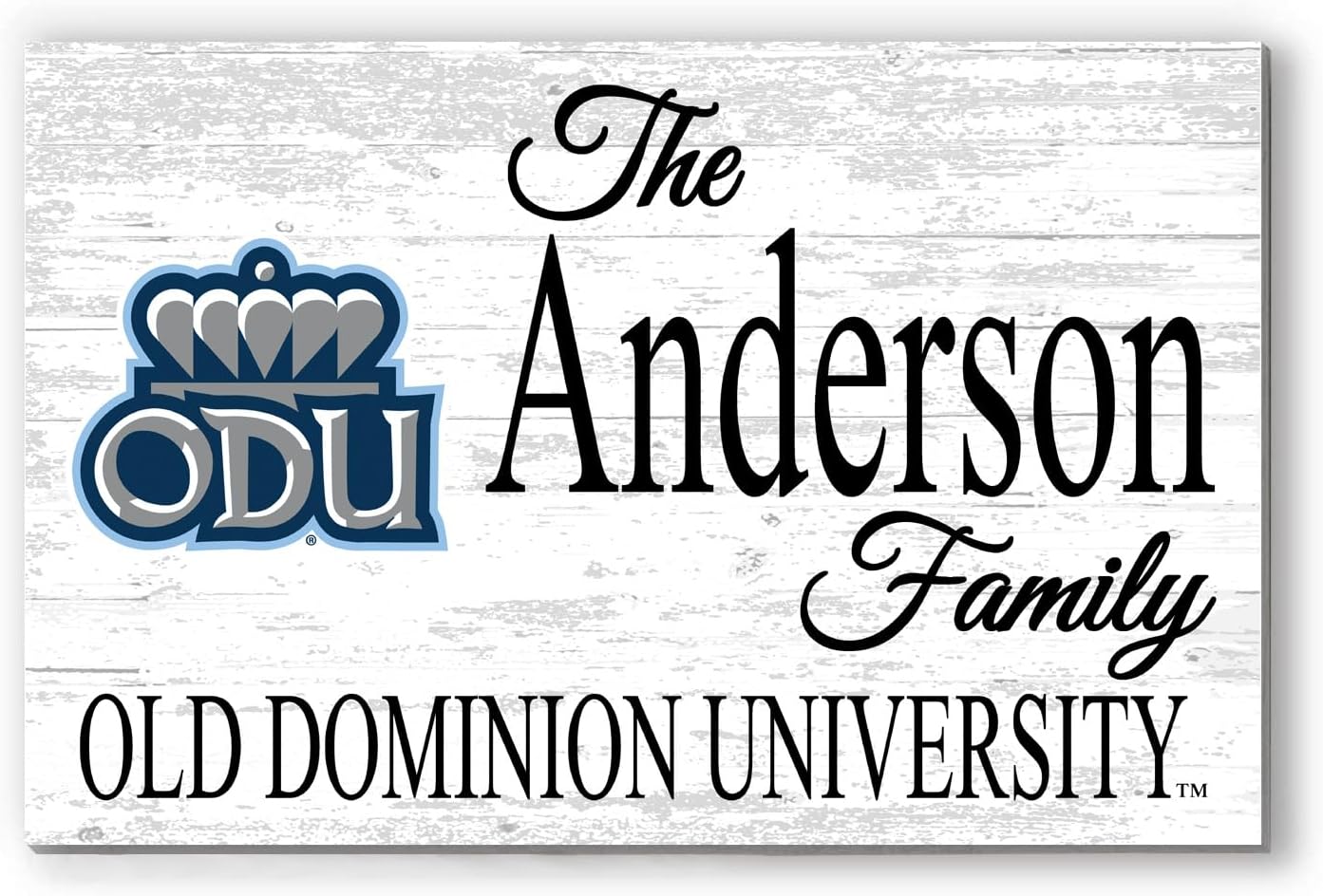 Old Dominion University Family Sign Solid Wood for ODU Home, Fans, Alumni, Students or Graduation