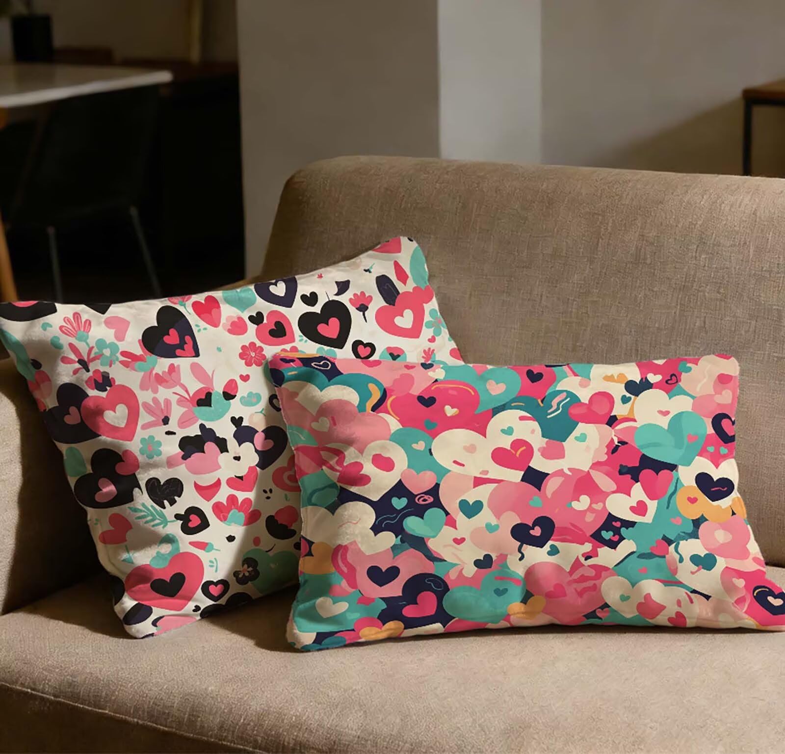 Taie d'oreiller 50x70 velours lot de 2 housses de coussin haut de gamme finition fermeture éclair