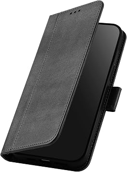 Ymyhyuxi Leather Flip Cases for Sharp Aquos R2 Compact Case Business Cover Card Wallet Phone Bag Covers (Black)