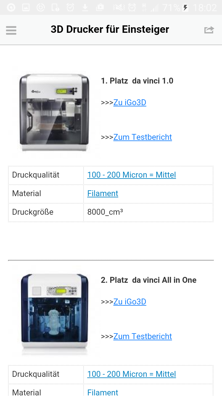 3D Drucker Test - App on Amazon Appstore