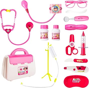 Doctor Kit for Kids,15Pcs Doctors Play Set Pretend Play Doctor Toys for Toddler Boys Girls Aged 3 4 5 6 Year Old