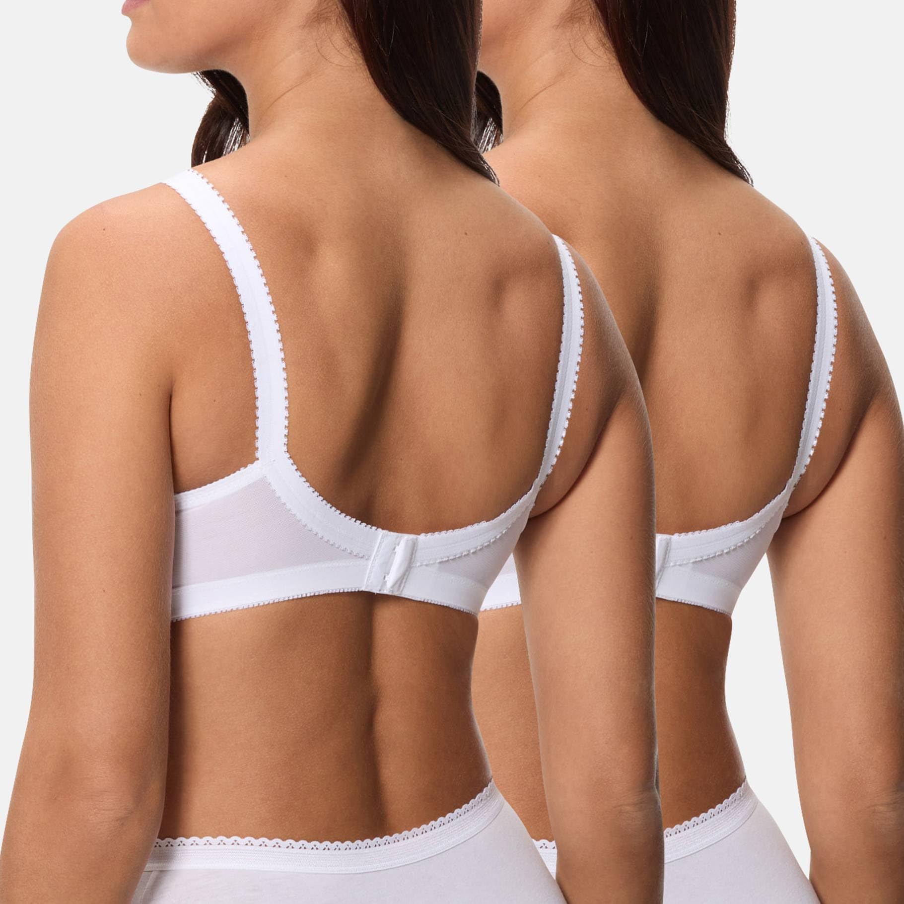Playtex Confezione da 2 Reggiseni Senza Ferretto Classici Criss Cross Donna x2