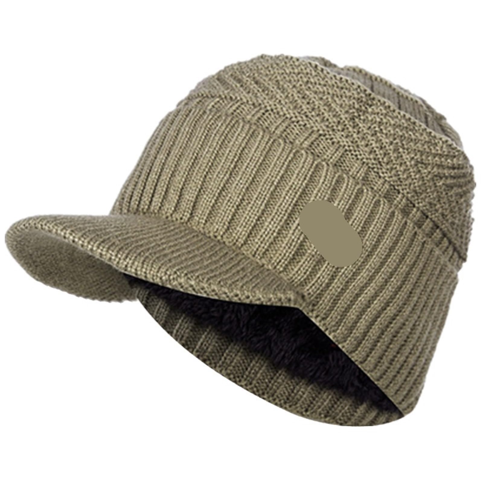 Gorros de invierno cálidos Unisex, gorro elegante con forro y ala gruesa punto for hombres mujeres, envío directo Para Invierno
