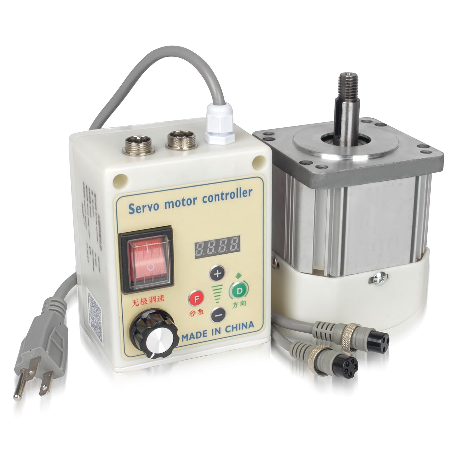 CNCTOPBAOS 550W AC Permanent Magnet Brushless Servo Motor Kit 110V 3/4HP 1.85N.m, 200-7000RPM Knob Adjustable Speed CW/CCW Servo Controller for Lathe Woodworking Tapping Belt Sander Sewing Machine