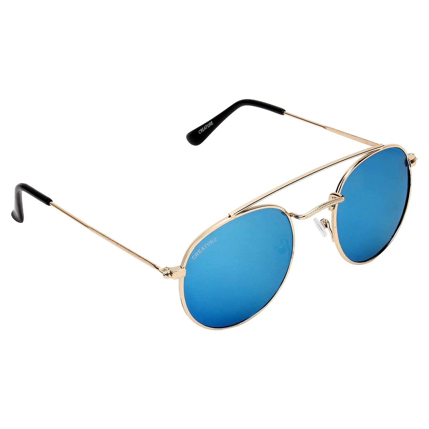 Creature Unisex Round Sunglasses(Lens-Yellow||Frame-Black||MP-001)
