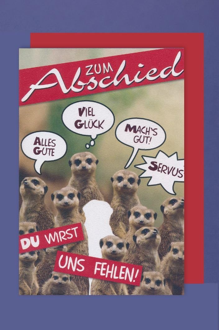 Lieder Zum Abschied Eines Kollegen Deutsch Lustig Firmen Abschied Karte Grußkarte Humor Kollegen 16x11cm : Amazon.de