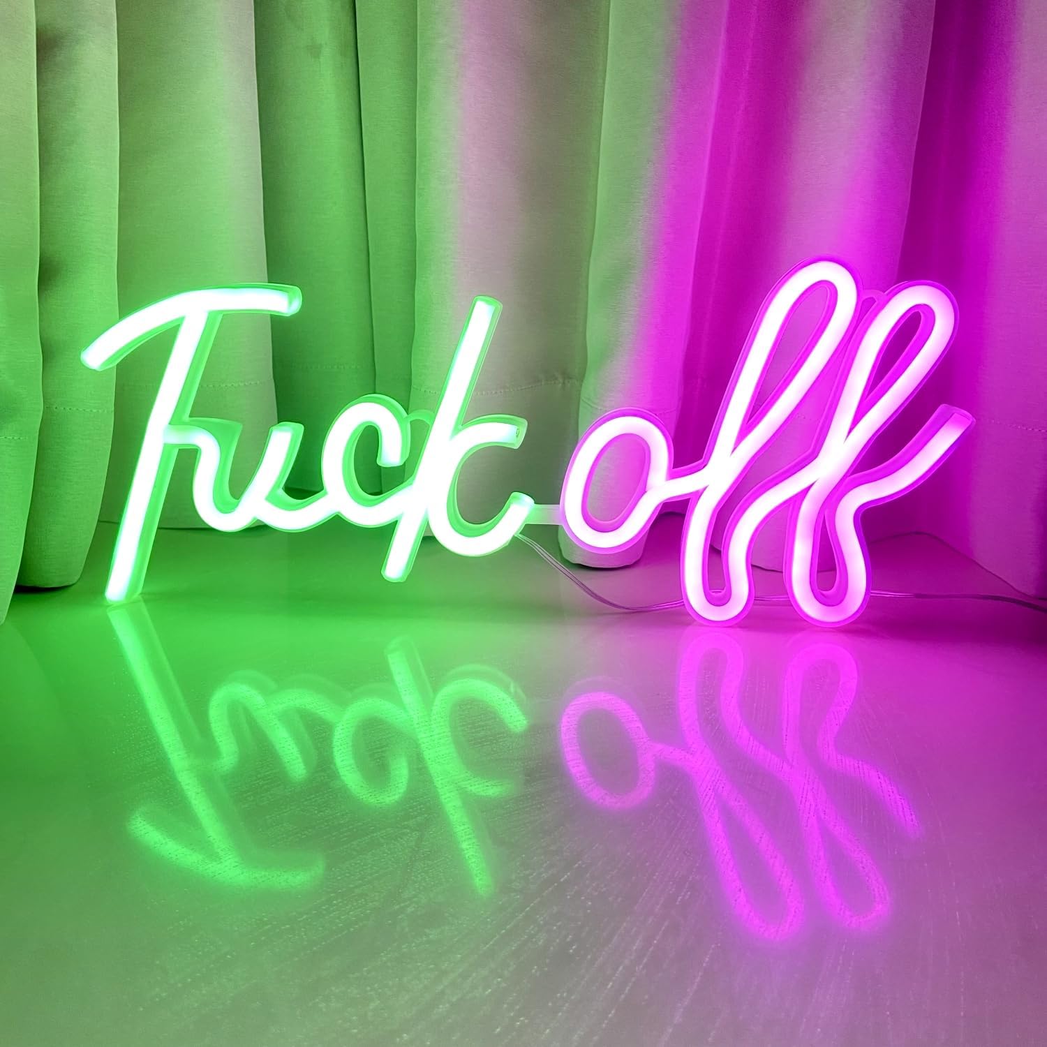 Fuck Off LED Neon Sign for Wall Decor USB Adjustable Brightness Living Room Bars Pub Club Gatherings Art Wall Decor image 4
