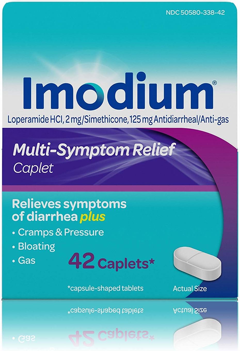 Imodium Multi-Symptom Relief Caplets 42 ea (Pack of 3)