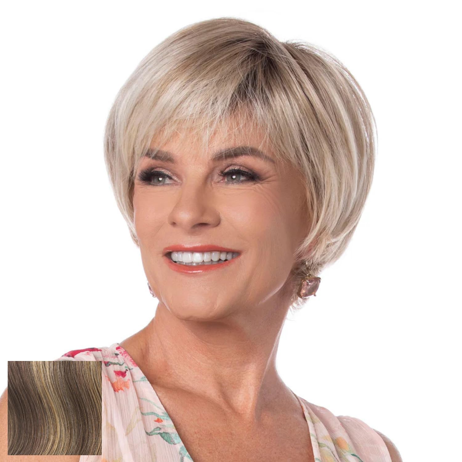 Toni Brattin Contemporary Bob Wig - Classic Bob with Added Fullness & Length to Crown & Sides - Heat-Friendly Synthetic Fiber Looks & Feels Natural - Adjustable