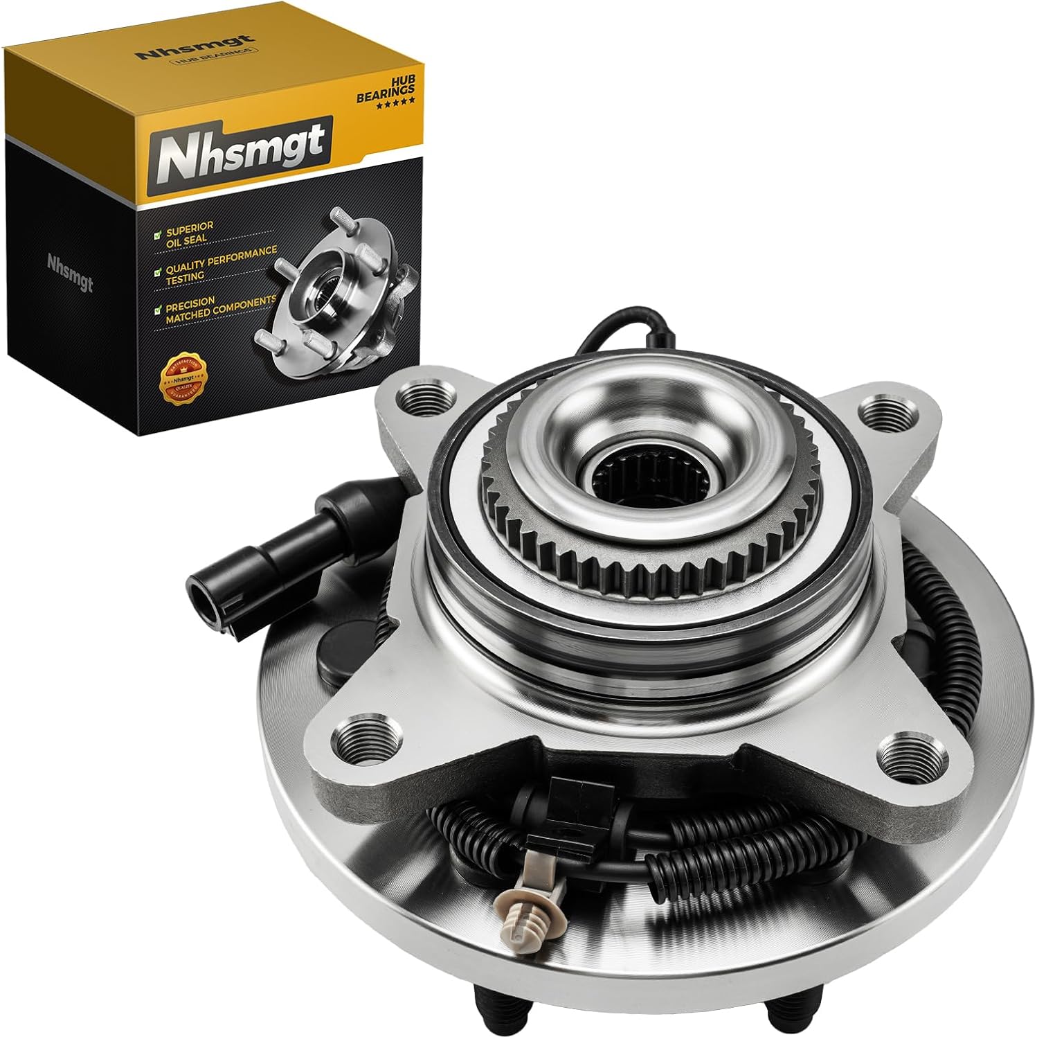 515119 4WD Front Wheel Bearing Hub Assembly Fit for Ford F-150 2009-2010, with ABS, 6 Lugs