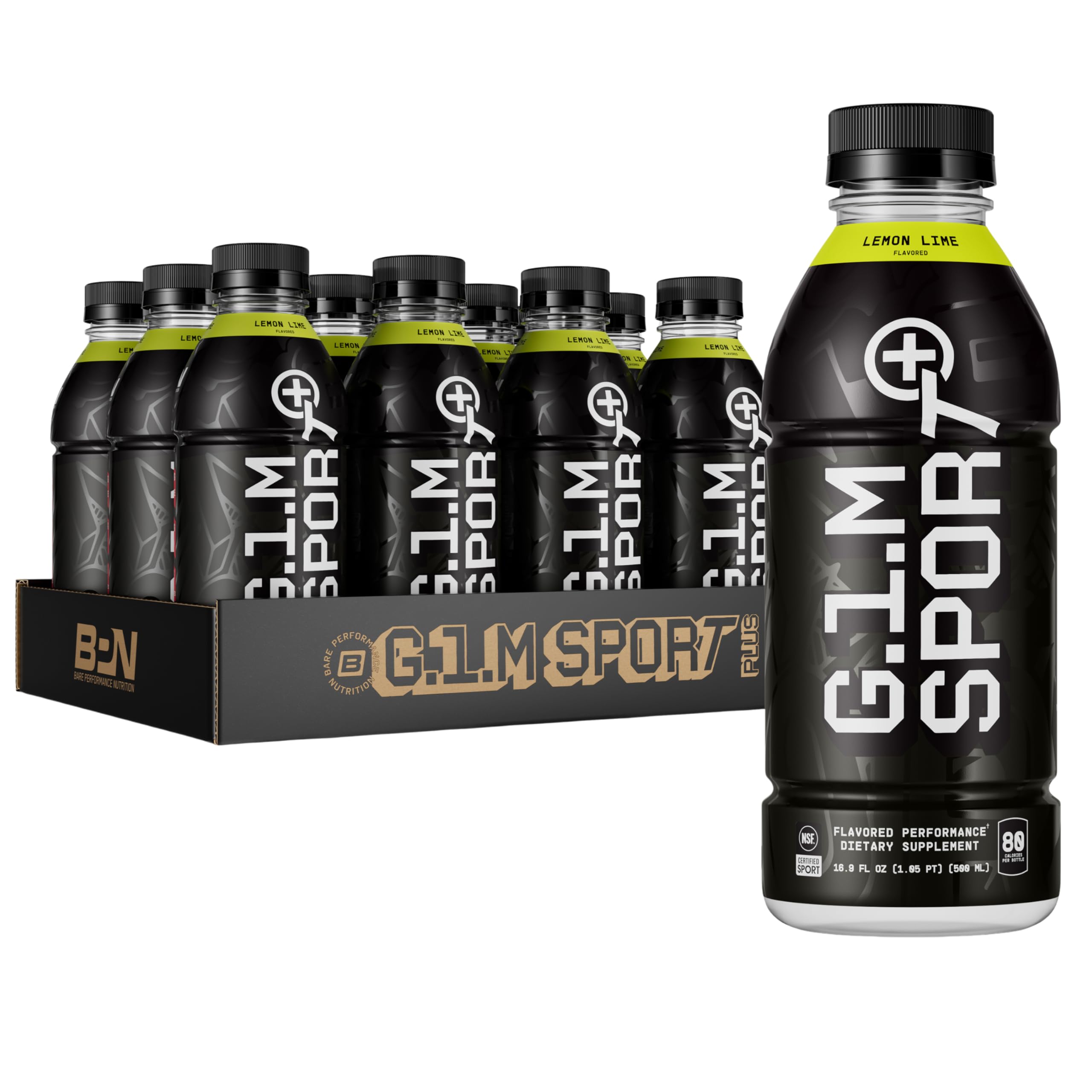 BPN G.1.M Sport+ Ready-to-Drink: Pre-Workout & Hydration Bottles (12 Pack)
