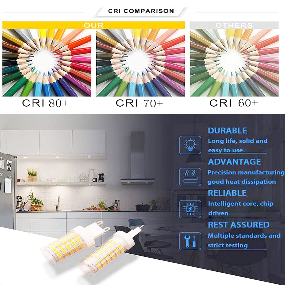 30er LED-Lampen G9 9W gleichwertige Halogenlampen 80W G9 800LM Energiesparlampen Lampenfassung G9 LED Lampe AC 220-240V Nicht Dimmbar Warmweiß 3000K G9 Kapsel