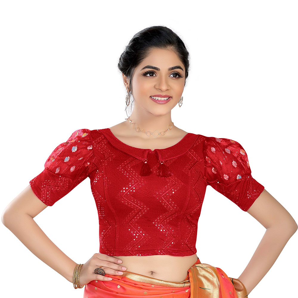 Buy Stylish Readymade Blouses with Organza Balloon and