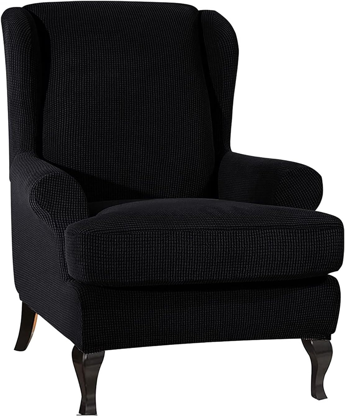 Stretch Armchair Chair,Wingback Chair Slipcover Wing Chair Covers Protector Cover for Living Room Furniture Cover (Color : K)