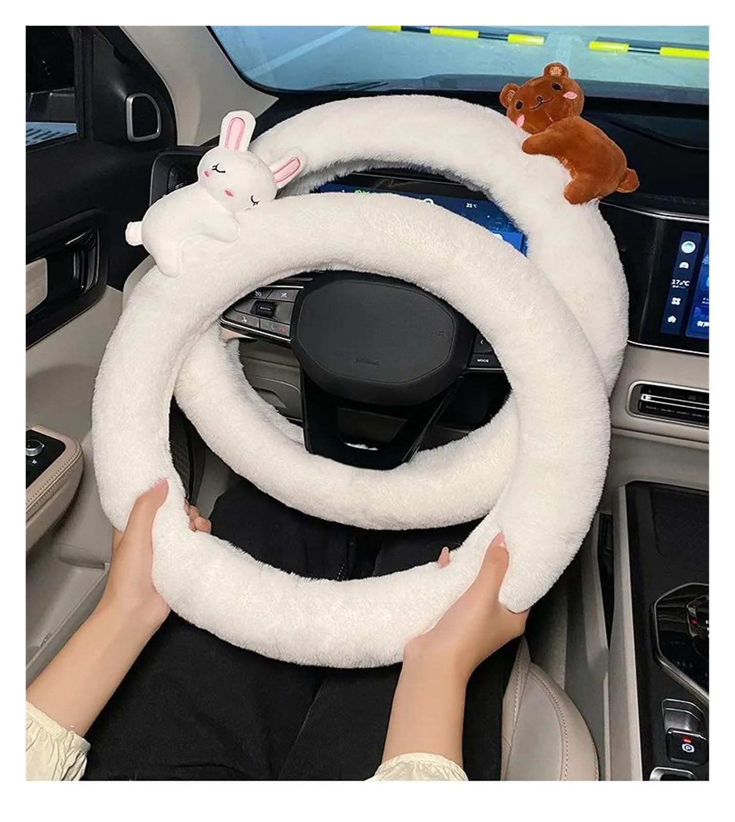 Produktbild von Winter-Lenkradbezug Für Auto, Plüsch-Kunstfaser-Material