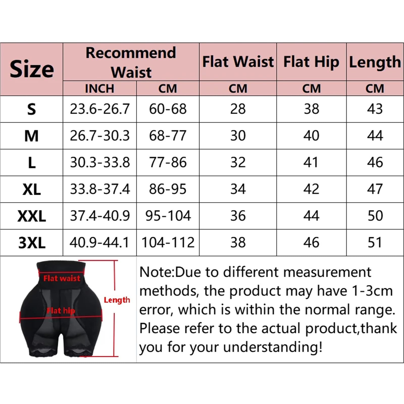 Guaina Contenitiva Donna Body Modellante Imbottito for Fianchi e Glutei, Mutandine da Allenamento a Vita Alta, Controllo della Pancia, Body Shaper da Donna