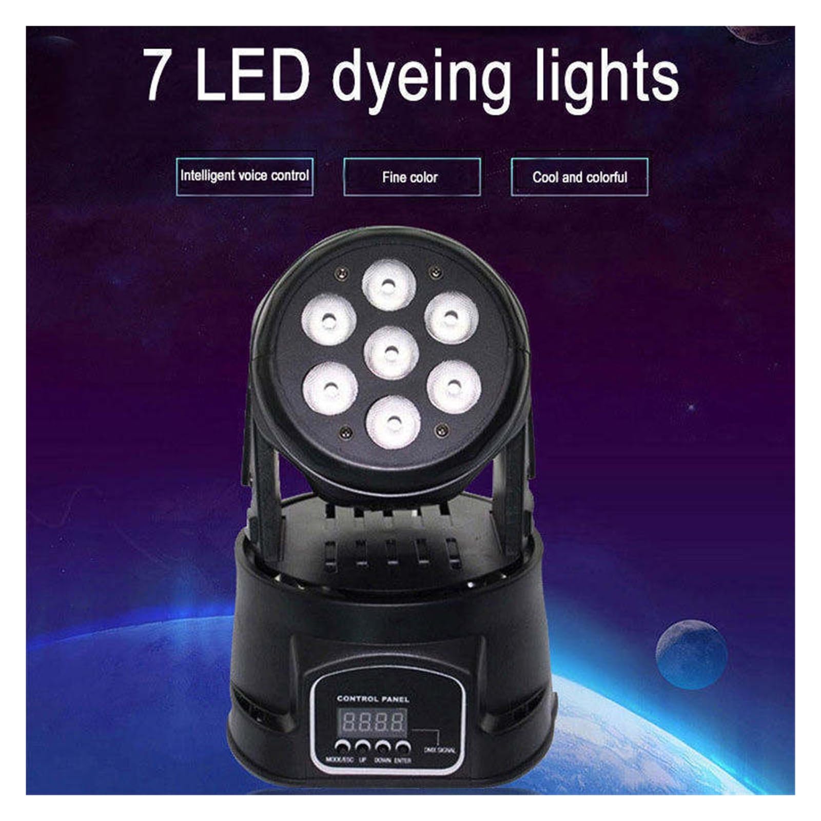 Luce da palco per DJ a LED 7 Bee 4 in 1 RGB Beam Projector LED Stage Light DMX 512 Controllo del Suono Ruota Shake Head Effect Light Disco Dj Music Party per Eventi Feste di Natale Matrimoni