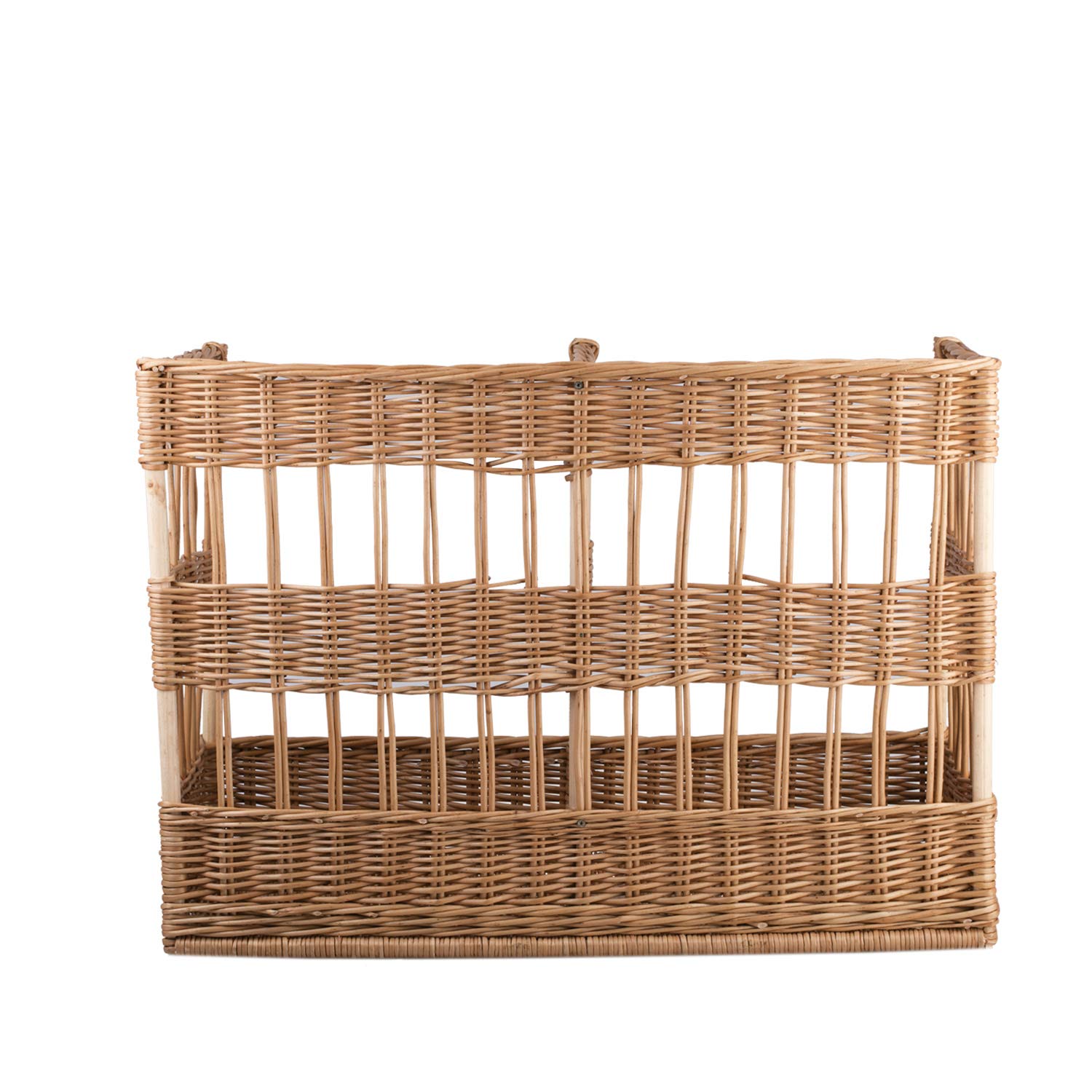 e-wicker24 Présentoir à pain debout,Corbeille baguette en osier, panier en osier rectangulaire (88x45 H14/60)