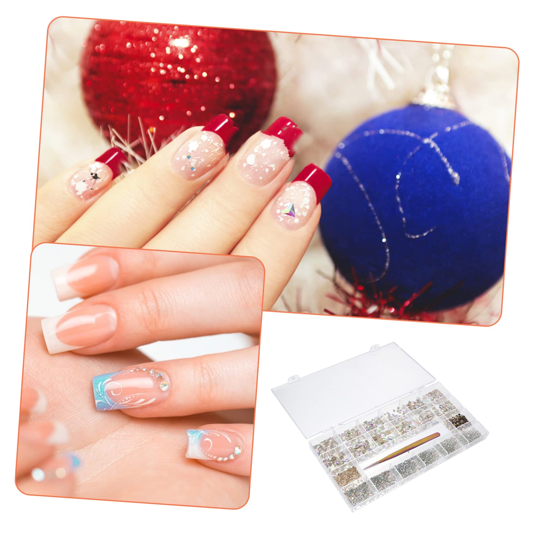 Scatola Strass per Unghie Strass per Nail Art Amuleti per Unghie Borchie di Diamanti Forniture per Unghie in Acrilico Amuleti per Nail Art Rivetti per Nail Art Accessori