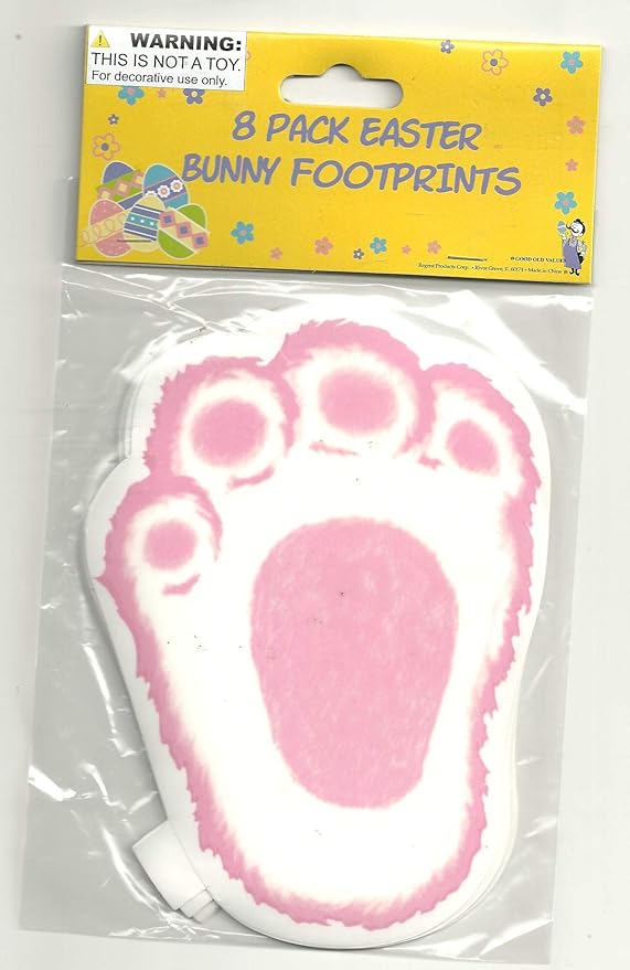 8 Pack Easter Bunny Footprints Home & Kitchen