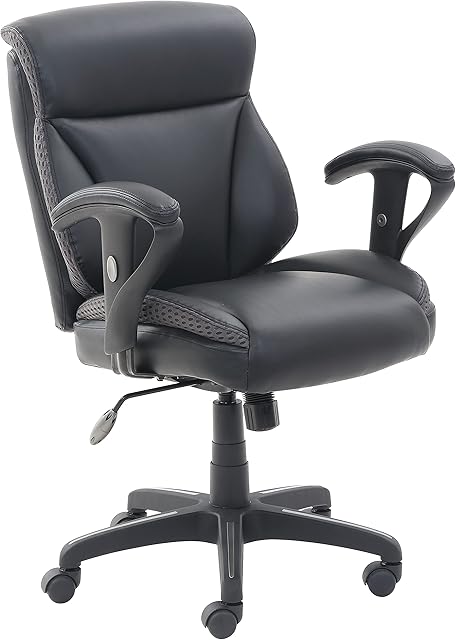 Amazon Brand - Movian Office Chair, Mid Back, Adjustable Height, 69.2 x 66 x 96.5 cm, Black
