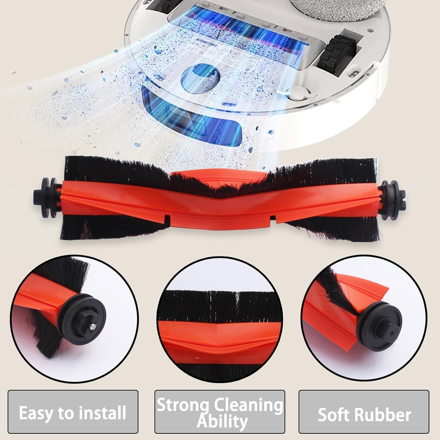 Akcesoria do odkurzacza robota Xiàomi Robot Vacuum S20+, 9 części zamiennych Zestaw akcesoriów do Xiàomi S20 Plus Zawiera 1 główną szczotkę, 2 szczotki boczne, 2 filtry HEPA, 4