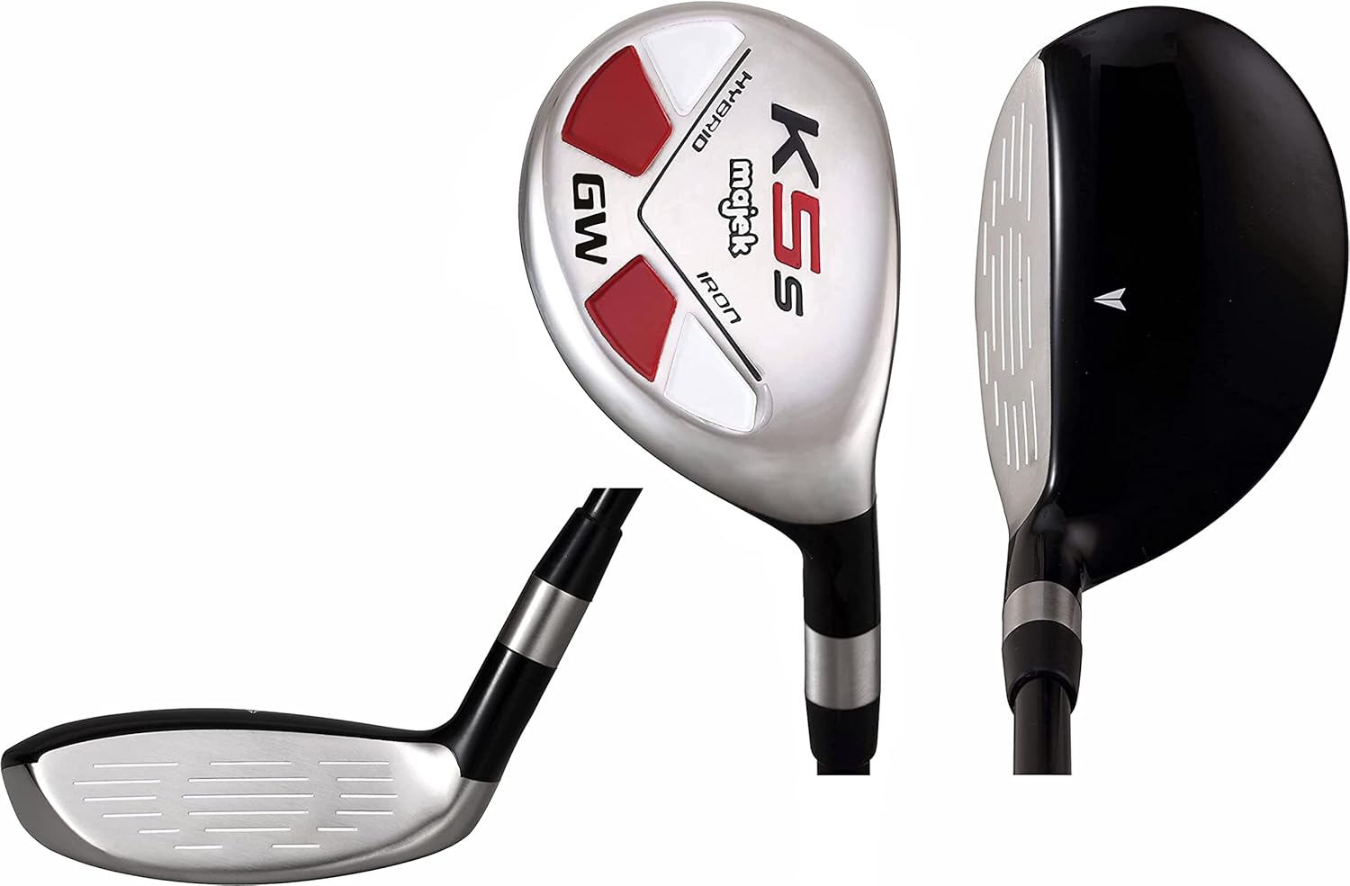 Majek Golf #GW Gap Wedge Hybrid 52 Degree Attack Approach Hybrid Iron Wedge Senior Flex Graphite Right Handed Men's Standard Length Club Perfect for Long Golf Shots