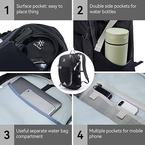Miniatura 3 de KAILAS Adventure 22L Mochila de senderismo ligera impermeable Mochila de trekking pequeña mochila al aire libre camping viaje viaje