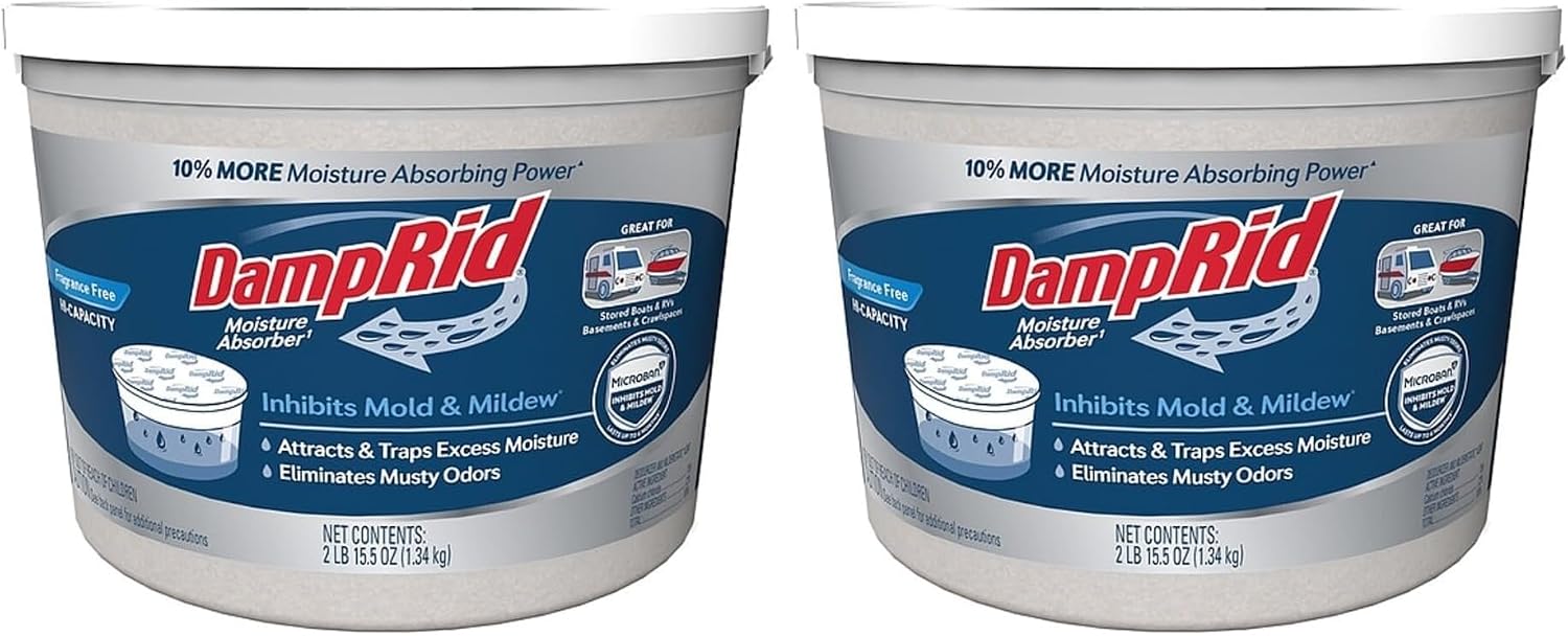 WM Barr Damp Rid Fg50t 2 Lb Frangrance Free Hi-Capacity Moisture Absorbers