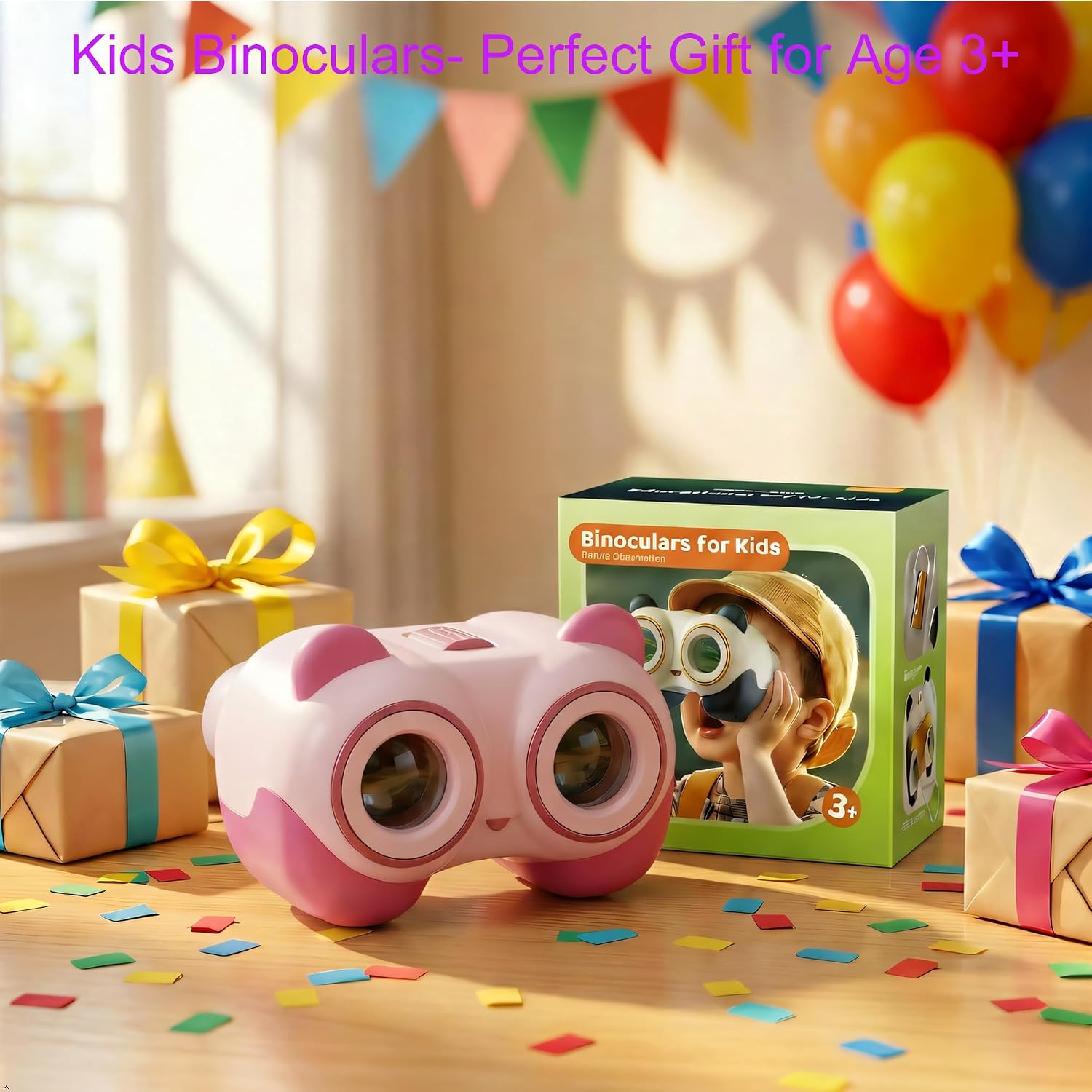 Binoculars Science Toys for Kids 3-8: Panda Look - Gift for Boys & Girls image 2