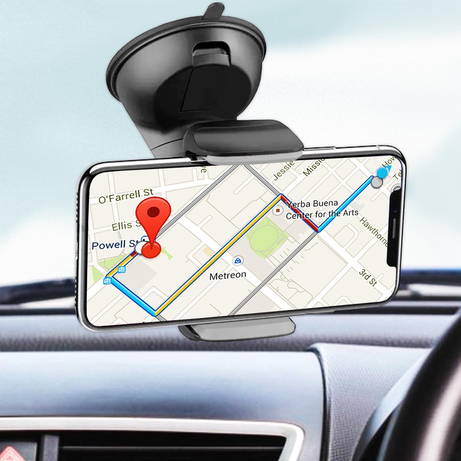 Magnetic Mobile Bracket Silver Air Vent Phone Bracket Fit for iPhone 12 13 14 15