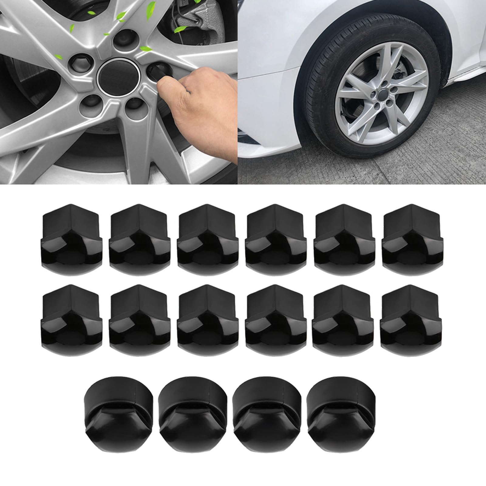 Cache-écrous de roues 17 mm, 20 x cache-boulons de pneus avec outil de démontage, Universel pour toutes marques de voiture, Cache-vis jante en plastique, 1,7 cm, Cache écrou de roue avec Cache-écrous de roues 17 mm, 20 x cache-boulons de pneus avec outil de démontage, Universel pour toutes marques de voiture, Cache-vis jante en plastique, 1,7 cm, Cache écrou de roue avec