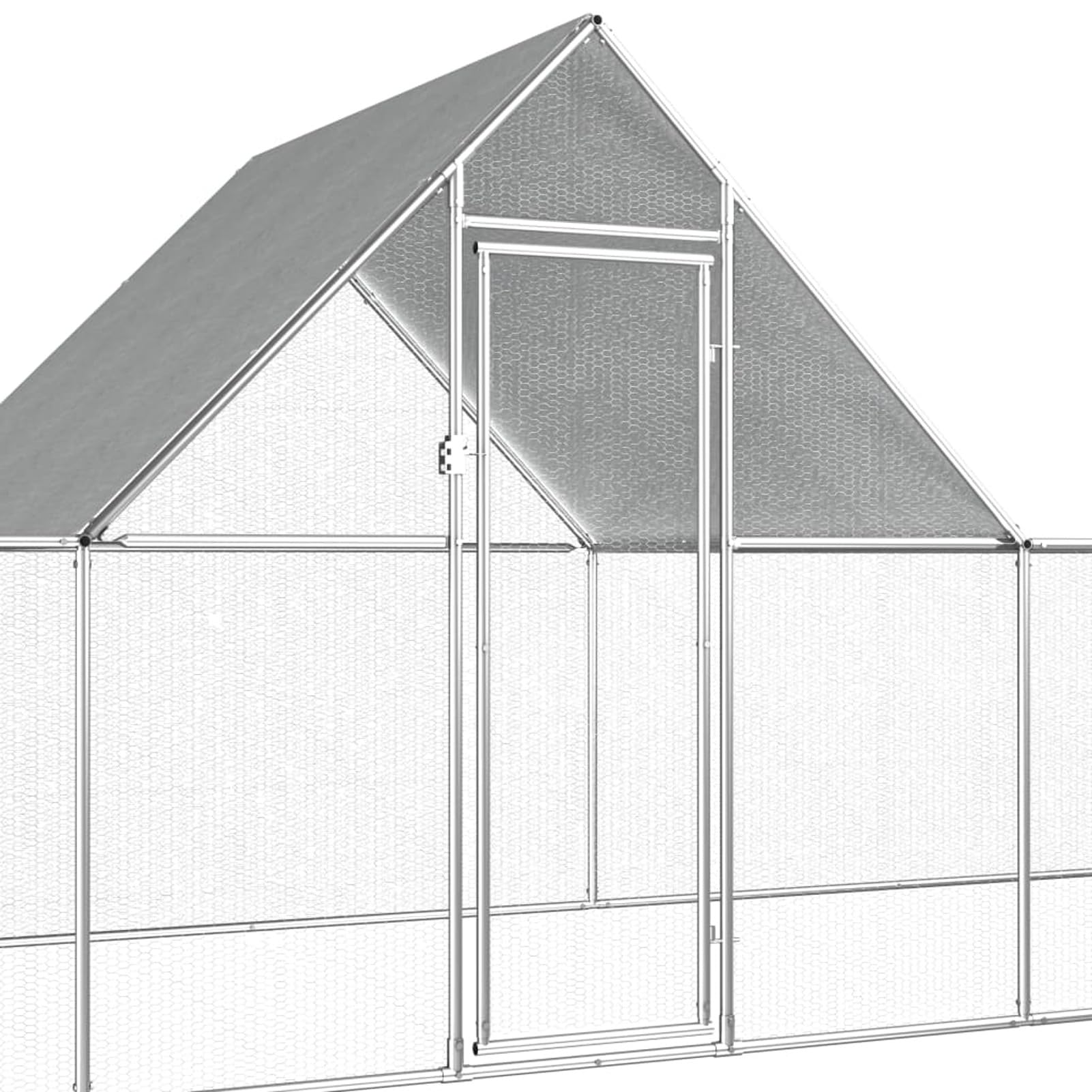 Kurnik 14 x 2 x 2 m stal ocynkowana, obudowa kurnika, kratka zewnętrzna, klatki i kurniki